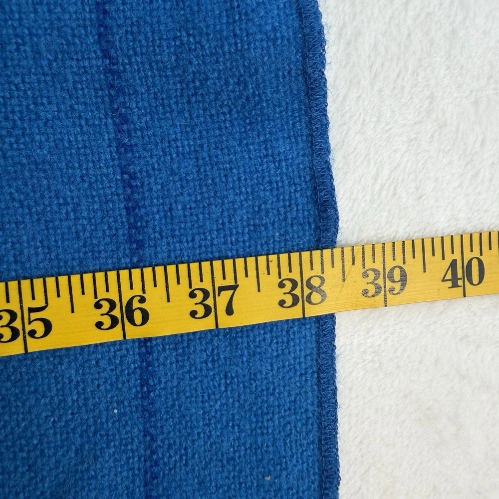 Vintage Faribo Wool Blend Blanket Throw Blue 38